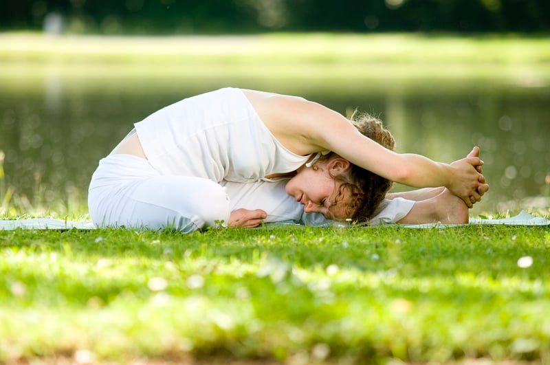 Woman practicing Hatha Yoga
